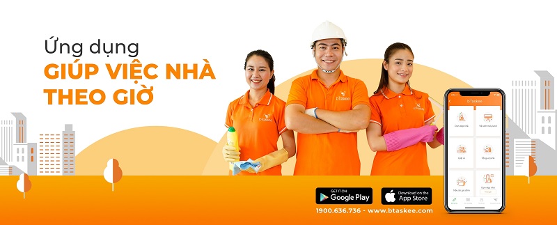 Dịch vụ vệ sinh nhà cửa theo giờ bTaskee